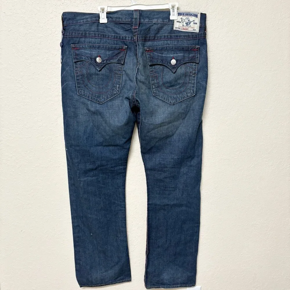 True Religion Straight Jeans 100% Cotton Made in USA Men’s Flap Pocket Size 40